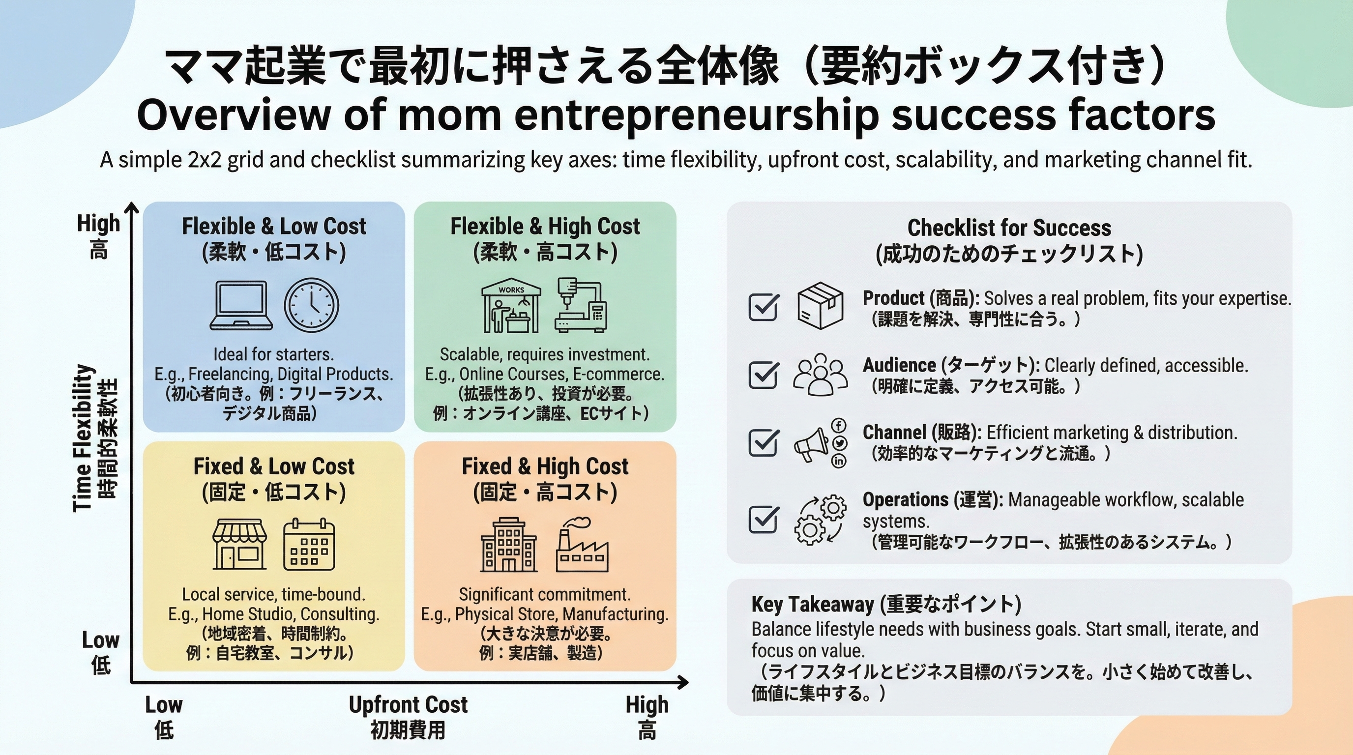 ママ起業におすすめの業種や成功させるコツ|育児と両立しながら収益化する始め方