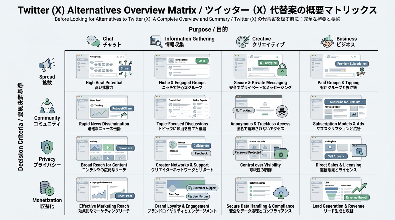 Twitter(X)の代替アプリ11選!SNSの特徴や選び方