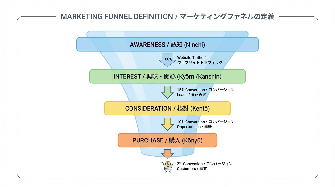 マーケティングファネルとは?分析方法や活用方法を段階別にわかりやすく解説