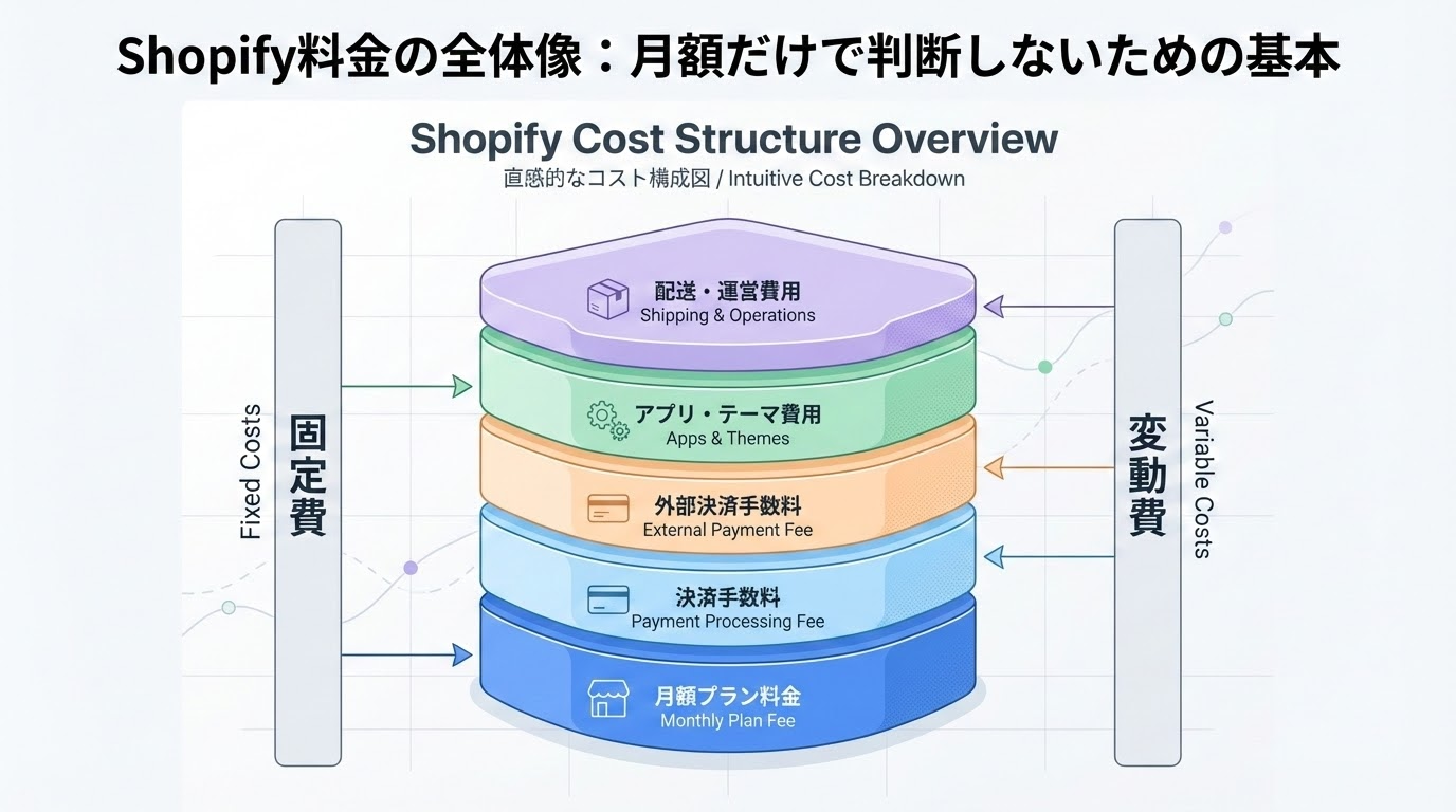 Shopify 料金大解説|プラン別の違い・手数料・総コストの考え方まで