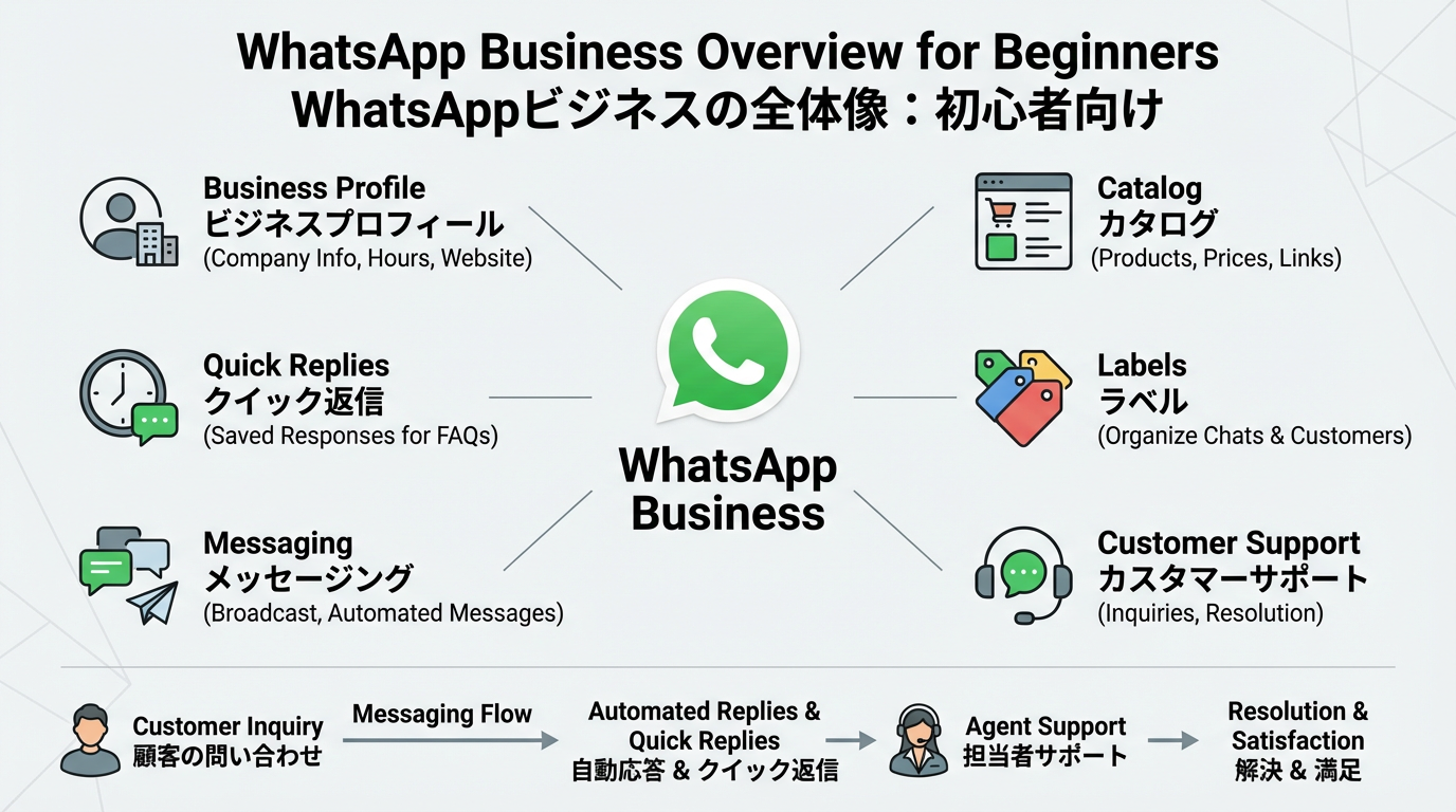 WhatsApp ビジネスアカウントの使い方:初心者向けガイド